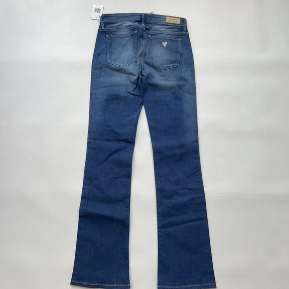 Guess Women’s Low Rise Boot Cut Jeans In Medium Blue Denim Size 27 - Picture 9 of 14
